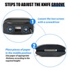 Ice Skates Blade Sharpener Portable Adjustable Width with Storage Bag,