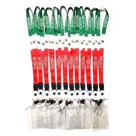 12 Pack Wholesale Bulk Mexico/Honduras/Guatemala/El Salvador/Nicaragua Flag ID Badge Holder Lanyard Keychain with Detachable Buckle… (Mexico)