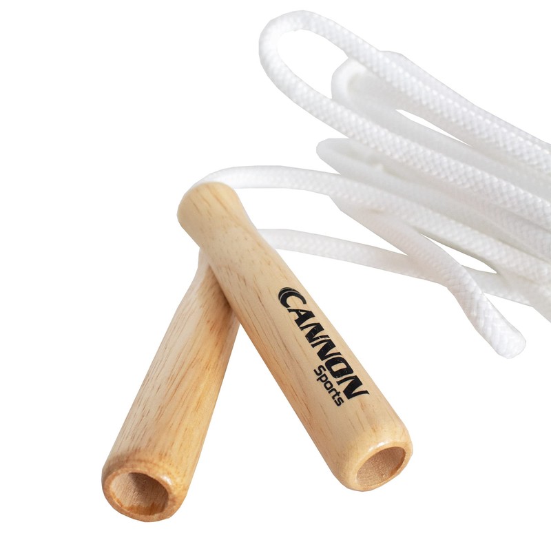Cannon Sports Lightweight Polyester Jump Ropes with Wooden Handles, 9.5-Feet