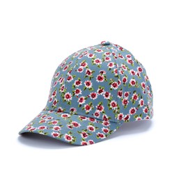 Peppercorn Kids Girls Baseball Cap - Vintage Floral- Blue - M (2-6Y)