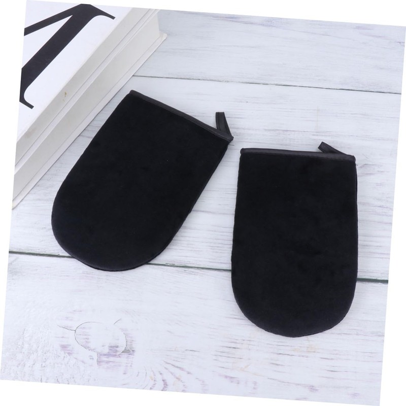 2 piezas Guantes Aplicadores para Autobronceador Negro Mitt de Bronceado