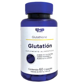Glutatión | 5H8 Nutrition | Suplemento Alimenticio a Base de Glutatión, Cardo Mariano y Ácido Alfa Lipoico | Fórmula Avanzada con 60 Capsulas de 425 mg c/u