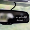 2 x Rear View Mirror Decal - I Love You
