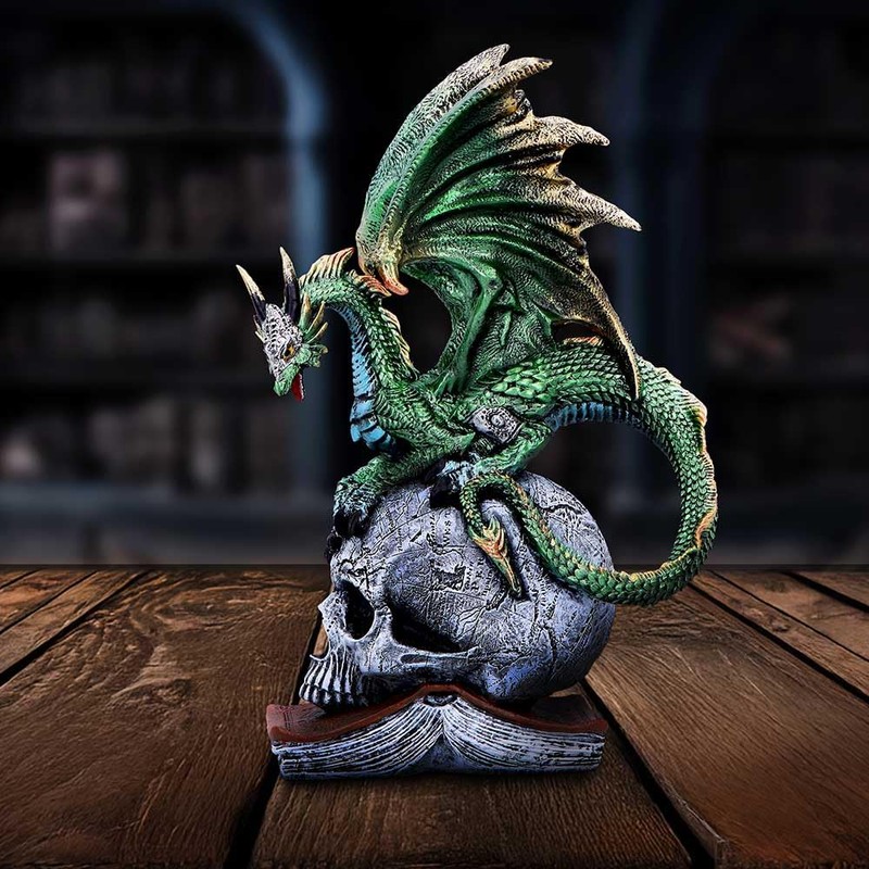 Nemesis Now Resin Dragon Statue - Hand-Painted Dragon Figure Perched