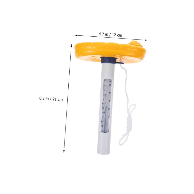 Kisangel 2pcs Inflatable Mattress Thermometer Floating Pool Thermometer Plastic Sturdy