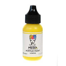 Ranger Dina Wakley Media Heavy Body Acrylic Paints 1 oz. Bottle Lemon [Pack of 6 ]