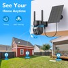 Solar Security Wireless Outdoor Camera,10X Zoom,2K Resolution 360° Pan Tilt