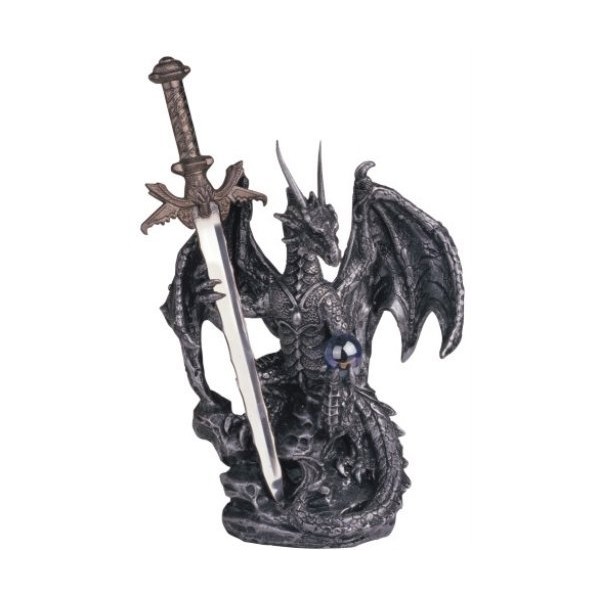 George S. Chen Imports SS-G-71329 Dragon Collection with Sword Collectible Fantasy Decoration Figurine