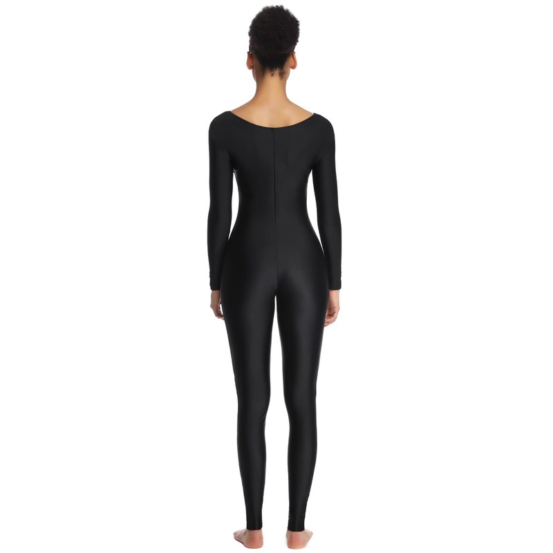 OVIGILY Women's Long Sleeve Unitard Dance Costume Spandex Full Body