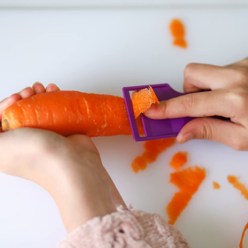 Safety Food Peeler, Kids Peeler, Children's Kitchen Utensils, Bladeless Peeler