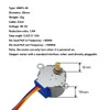 Haldzemo DC5V Deceleration Stepper Motor 28BYJ-48 4-Phase 5-Line Gear Stepper