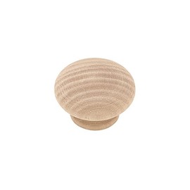 Liberty P10513M-BIR-U 1-1/2 Wood Round Cabinet Hardware Knob, 2-Pack