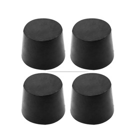 ANMOO 4 Pieces Tapered Plug Bung 42mm to 50mm Solid Test Tube Black Rubber Stoppers for Lab Home