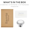Ravinte 20 Pack Brushed Nickel Kitchen Cabinet Knobs 1-1/4 Inch