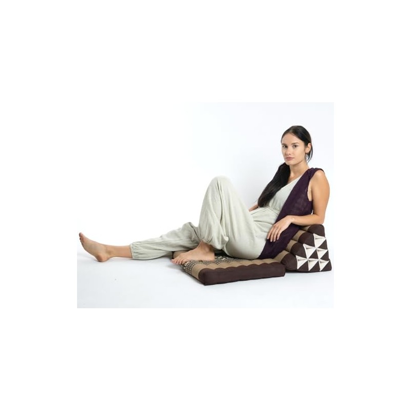 GURU SHOP Thai Cushion, Triangular Pillow, Kapok, Day Bed with