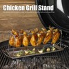 Chicken Leg Grill Rack with Drip Pan Stainless Steel Roaster