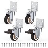 HOLKIE Side Mount Casters Wheels 1.25 Inch with Heavy Duty