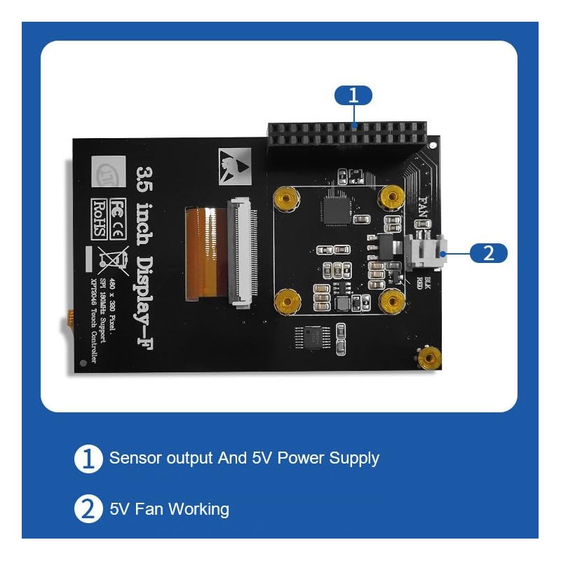 YIYIMIMO 3.5inch Touch TFT LCD SPI Display Screen Panel for
