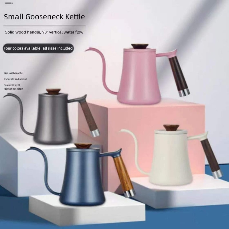 Gooseneck Kettle, Pink, 16oz, Stainless Steel Pour Over Coffee Maker