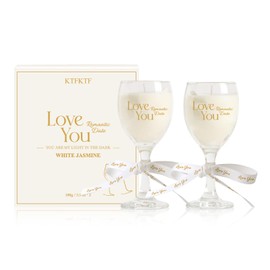 Jasmine Candles Gift Set - 2 Pack Scented Candle for Women, Candles for Home Scented & Home Decor, Romantic White Gift for Date Night/Anniversary/Birthday