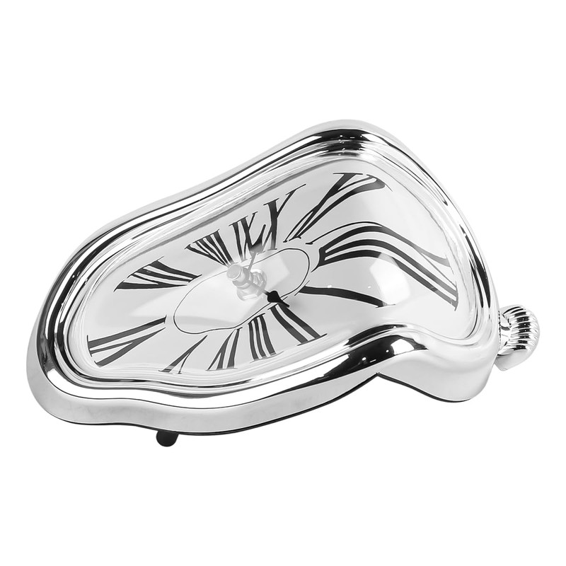 Ieron Distorted Table Clock Decorative Salvador Dali Style Watch Melted