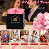 MestectPET Rose Box with 4 Infinity Roses, Pink Eternal Rose