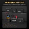 AUTOOL Car Battery Tester 12v 24v Truck Battery Load Tester