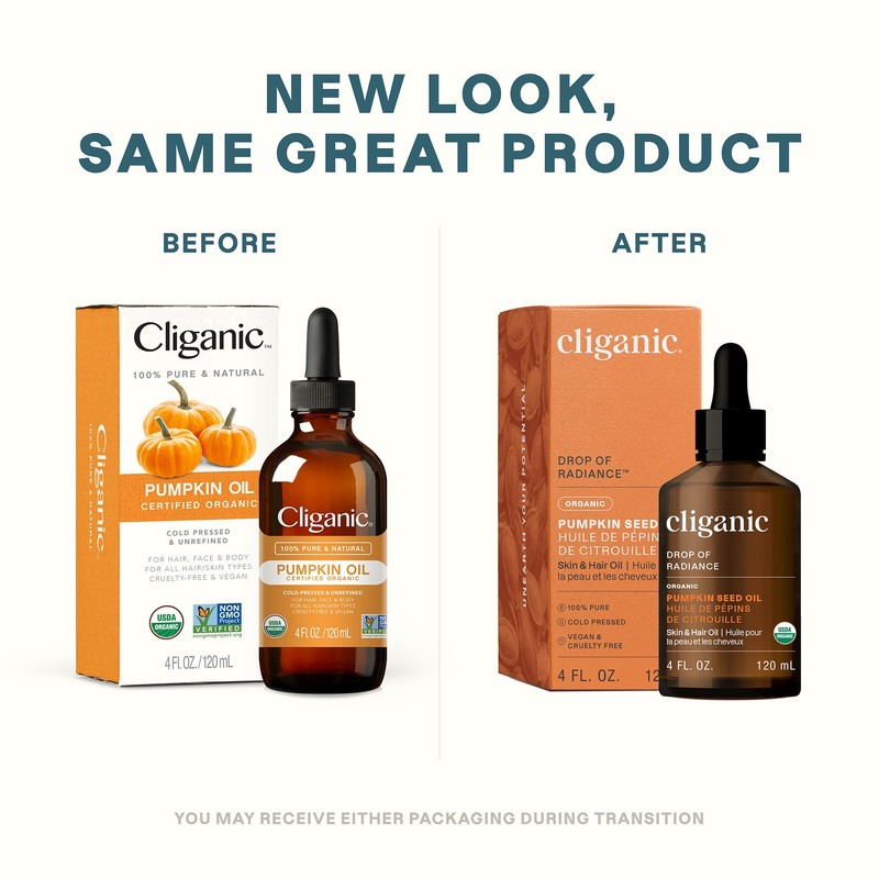 Cliganic Organic Pumpkin Seed Oil, 100% Pure - For Face