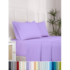 WAEPIC King Bed Sheet Set/Comfy/Breathable & Cooling/Extra Soft/Shrinkage&Fade Resistant/Easy care-16inch deep Pockets/Oeko-Tex/Hotel/Soft & Wrinkle Free (3-Violet, King)