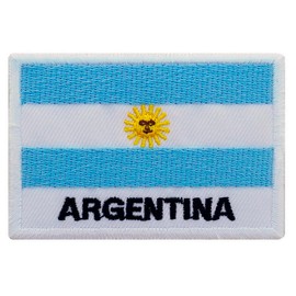 Graphic Dust Argentina Flag Embroidered Patch Applique