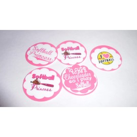Unbranded Pre Cut One Inch Bottle Cap Images Softball Princess Free Ship - photo, 25 images