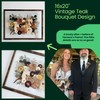 Volakk 16x20 Floating Frame Double Real Glass Real Teak Wood