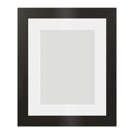 Modern Black 12x10 Photo Frame With Mount Photo Frame for Image Size 10 x 8 Inches, With Clear Perspex Sheet, to Hang Portrait or Landscape (12x10 For 10x8 Image Size, Black)
