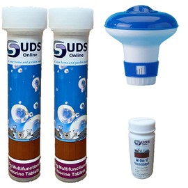 SUDS-ONLINE 20 X Chlorine 20g, floating dispenser + test strips