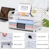 NCXTKJ 3-Tier Letter Tray Paper Organizer with Handle,Compact Mesh Desk
