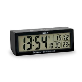 Atlanta Radio Alarm Clock Digital LCD Display Volume Control Temperature Crescendo Snooze - 1892/7 (Black)