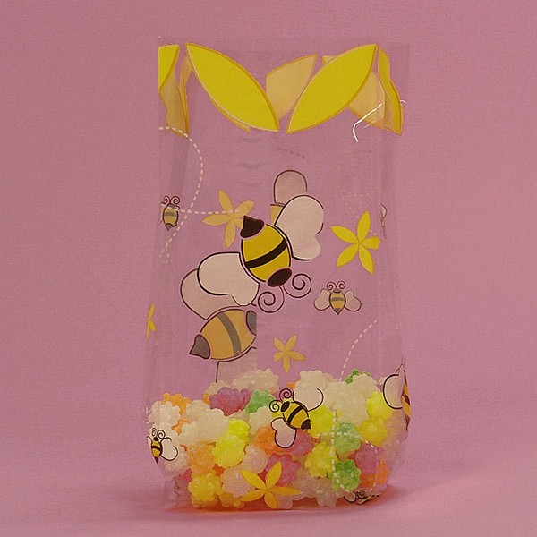 Sophie's Favors and Gifts Bumblebee Clear Cello Bags - 9.5 x 2.5 x 4in. (20 Bags)