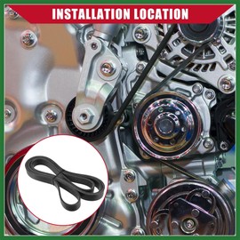 Motoforti No.56992RNAA03 Serpentine Belt for Honda Civic 2007 / Inner Serpentine Drive V-Ribbed Belt/Durable EPDM / 1 Pcs Black Long-lasting