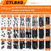 Nuts and Bolts Set M2 M3 M4, CYLBAQ Black Hex