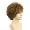 Siudus Mens Light Brown Curly Short Wig Afro Kinky Shaggy