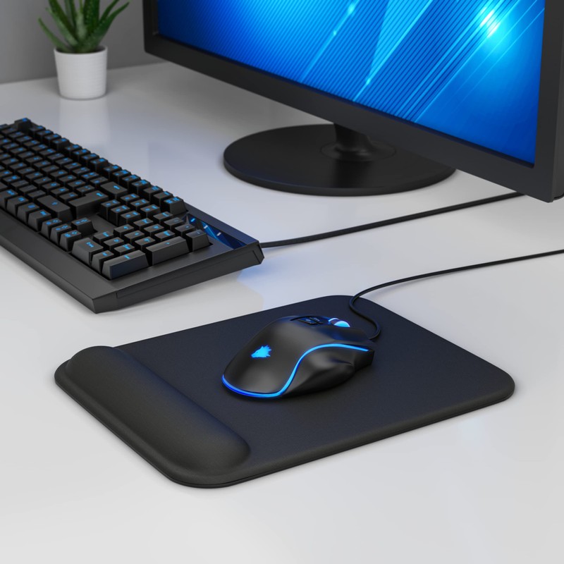 CSL-Computer TITANWOLF - Gaming Maus 12400 DPI mit RGB Beleuchtung,