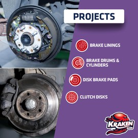 KRAKEN BOND Non-Chlorinated Brake Parts Cleaner Spray, Instant Removal, Fast Drying, 12.3fl oz - 2 Pack