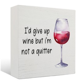 Nrleey Wine Bar Wooden Box Signs - Home Decor, 5 X 5 Inches