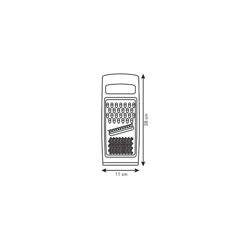 Tescoma Flat Grater-Combined Handy, Assorted, 28.3 x 11.5 x 1.9