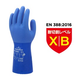 Showa Glove KV660 Anti-Cut and Oil Resistant Aramid Vinyl Robe M Size, 1 Pair