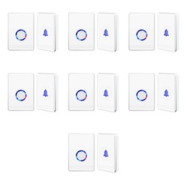 USUPERINK Wireless Door Bell for Home,Battery Operated Door Bell,Remote Doorbell Wireless Plug in,Nightlight Function,IP65 Waterproof,Silent Light Flashing Mode,for Home, Garage, Baby Room,7PK