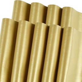 BEISHIDA Gold Gift Wrapping Paper Solid Color Pearly-Lustre Gift Wrap Paper, Matte Packing Paper for Wedding,Birthday,Graduation,Christmas Wrapping Paper-6 Sheets Folded 20.5inx29in(Stripe)