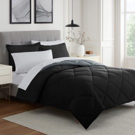 Eclipse Sleep Solutions Dorcan Cooling Queen 7 pc Bedding Set in Black/Gray