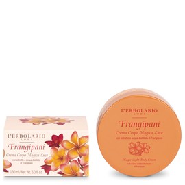 L'Erbolario Frangipani Magic Light Scented and Moisturising Body Cream with Whitening Effect 150 ml