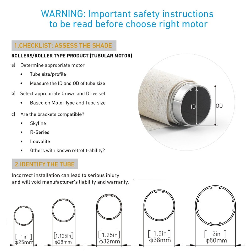 Rollerhouse ERB25 Battery Roller Shade Motor for DIY Electric Roller